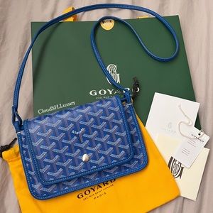 Auth Goyard Sky Blue Plumet Bag ~ Used once